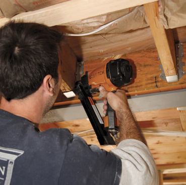 New joist hangers completed the installation.