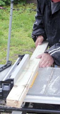 Bottom: I ripped the bottom pieces to match the angle of the sides, again using two pieces to get a wider frame.