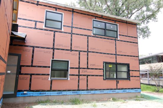 This blue base wall flashing will add TONS of durability to your Zip house.