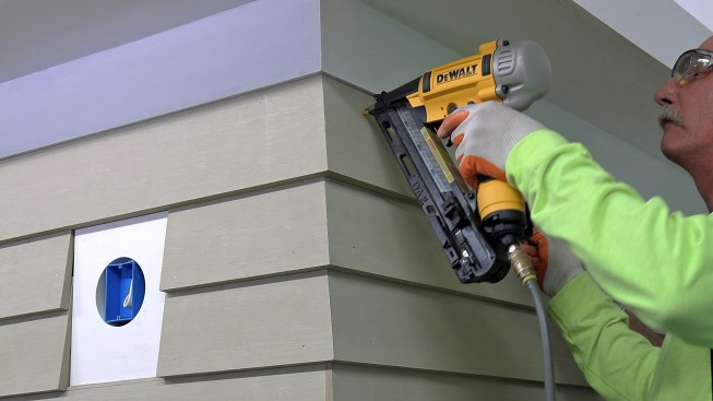 Since the material doesn’t swell with water, the author prefers to miter outside corners instead of using corner boards.