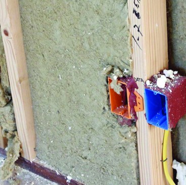 Insulation also helps absorb sound; Rockwool Safe'n’Sound batts work well.