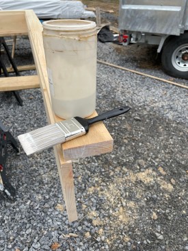 The bottom ends of the verticals are treated with emulsified wax.