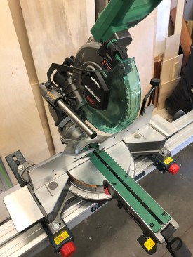 Up front controls for miter and bevel are nice and work well. I wish the detent design was more robust and while the saw had plenty of power—corded and cordless—accuracy was an issue for our higher end work. Rough carpentry, this thing was Beast Mode for sure.