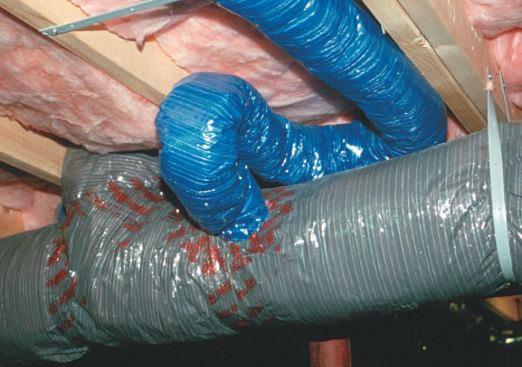 Branch ducts must be no shorter than 10 feet long and no longer than 25 feet. The flexi-duct can be coiled back upon itself to provide the minimum duct length, with no reduction in performance.