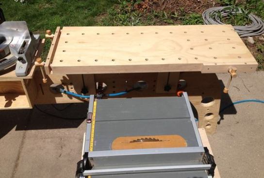 Here’s one you don’t see every day—a traditional woodworker’s bench attachment.