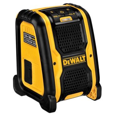 DeWalt’s DCR006 is the first Bluetooth wireless speaker designed for use on the jobsite. This may be just the thing for the tradesman who wants to listen to streamed music and MP3s without having to let go of his phone or audio device. For complete details on this gizmo see 
DeWalt Bluetooth Speaker.