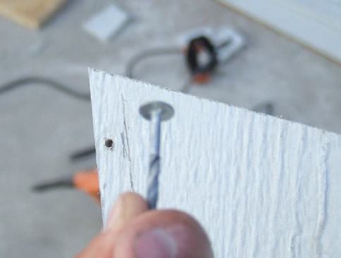 I nailed where necessary, using roofing nails for blind nailing and screw-shank nails for the exposed spots.