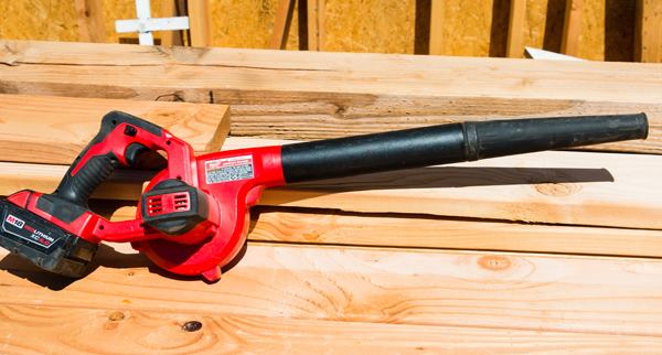Cordless Blower. This last winter we bought a Milwaukee M18 cordless blower to keep the truck clean and to blow off the tops of foundations before we snap lines. We use it instead of the gas blower because it’s quick and easy to use (no fuel or starting; just a battery) and does not kick up such a large cloud of dust. The blower could have been any brand; we got Milwaukee because that’s what more of our cordless tools are.