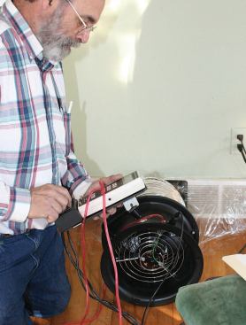 Duct system leakage can be estimated using the 'blower-door subtraction method," but a Duct Blaster test is more accurate. After the supply and return registers are sealed with tape, airflow is directed into the supply plenum, measured at a reference pressure of 25 Pa, and compared with accepted leakage rates.
