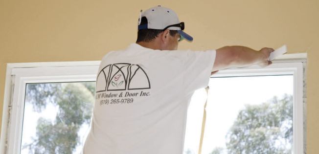 The foam provides backing for self-adhesive vinyl trim tape.