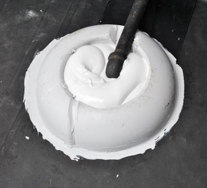 The cured sealant stays flexible over time so it can adapt to movement in the roof without losing its seal.