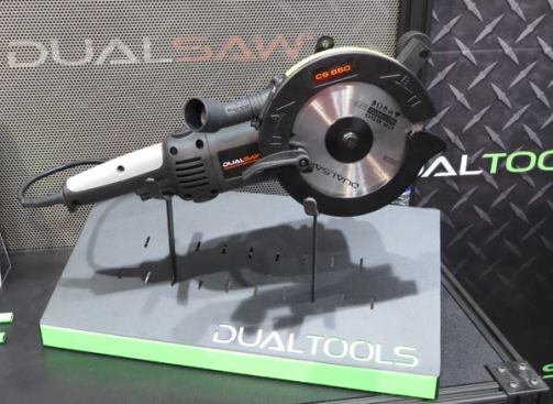 If you haven’t seen a Dual Saw then you haven’t been paying attention. Popularized in a series of infomercials by the late Billy Mays, the Dual Saw concept has been around for years. The central feature is a pair of blades that spin in opposite directions. Similar tools are available from Craftsman and Ridgid. I’m not particularly interested in this saw but am showing it here to give you a sense of the pedigree of the following tools.