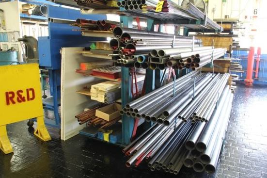 These are some of the materials used to test recip saw blades and hole saws. I’m seeing 2x4s, various size pieces of steel conduit, thick-walled metal sprinkler pipe, angle iron, copper plumbing pipe, and other items one might encounter on a construction site.