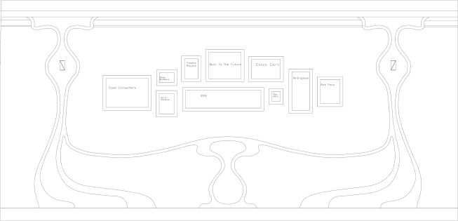 The author used the virtual design-space to organize artwork outside the home cinema—a key step to avoid damage to the hand-screened wallpaper. 