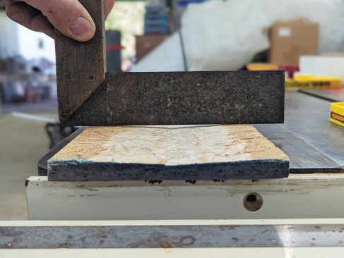 The completed backer board has a recess a little over 1/4 inch deep.