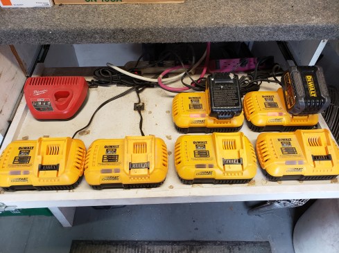 There are dedicated outlets for my compressor so when I plug in the trailer all outlets are energized, including outlets for all of my battery chargers for the cordless tools.