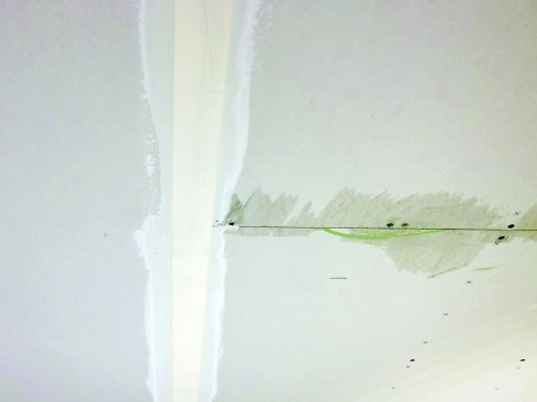 It gets messy and you want to scrape it off the face so it won’t affect drywall finishing.