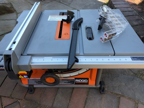 Aside from the fence, the saw was easy to assemble. Not shown: The included stand. And while I’ll give this saw some heat, it is over all a good saw for the money.