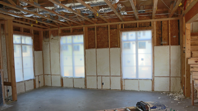 Those studs lining up with the floor trusses look awesome! Advanced framing definitely takes some pre-planning!