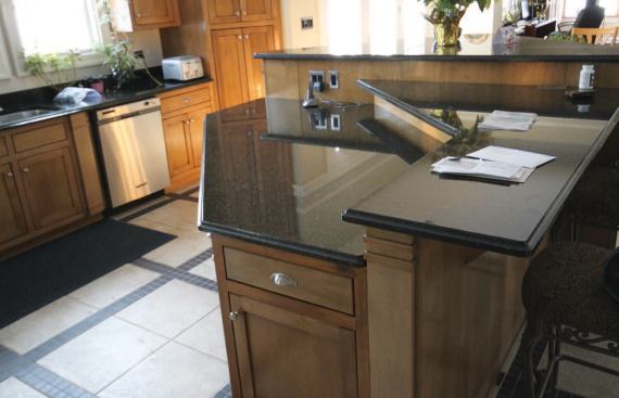 The finished kitchen counter