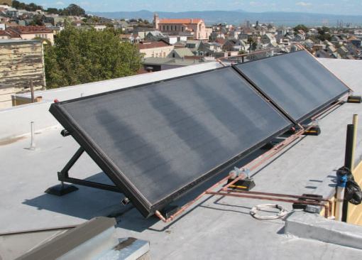 The solar thermal collectors are expected to produce 40 percent of the yearly demand for heat and hot water.