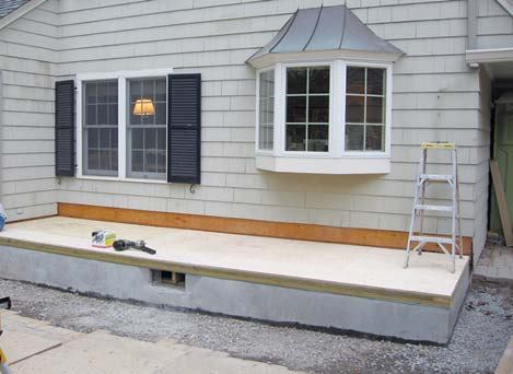 The finished deck, ready for framing.