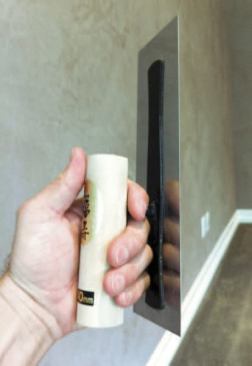 I buy these Japanese tools from American Clay for $36 apiece, and they're awesome; they have the perfect shape and flexibility for applying both the base and top coats.