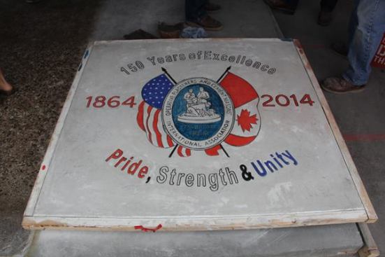 This was from the decorative concrete area. I never would have guessed the plasterers and cement masons union (
OPCMIA) was that old.
