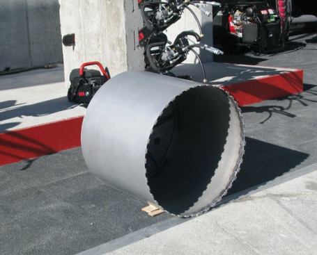 Now that's one big hole saw.