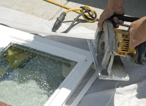 Rounding off the corners makes it easier to fit the window into the recessed opening.