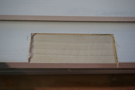 The corner chisel leaves small triangular bits of wood in the corners of the mortise.