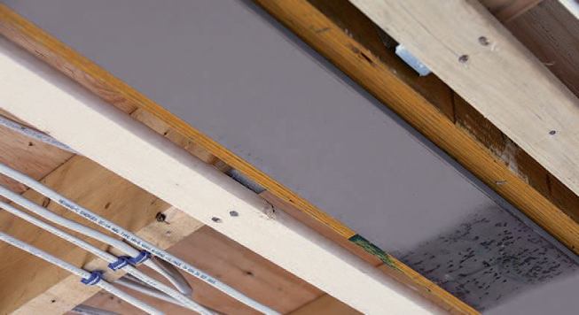 Beam sitting 1/4 inch proud of the surface