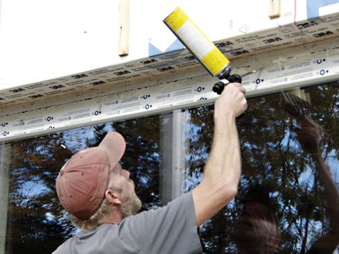 Frames were taped and air-sealed.