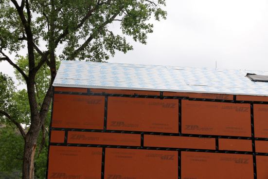 Ice/Water Shield underlayment overlaps the wall Zip panels by about 3-4?