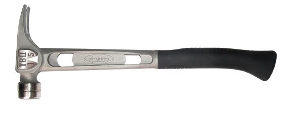 Stiletto has used a variety of materials in handles: aluminum, wood, and more recently fiberglass. But the product that really set them apart from the competition was the one-piece cast titanium hammer with a replaceable striking face.