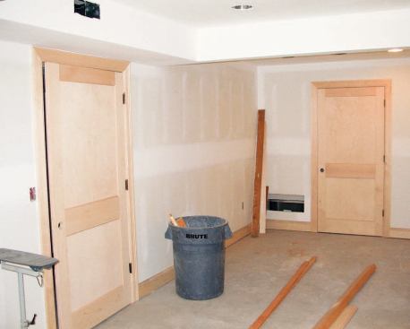 From this point, the project became a typical basement remodel.