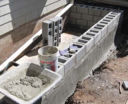 Parging fills the pores of the block, making them more water-resistant.