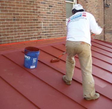 Two finish coats of paint were applied.