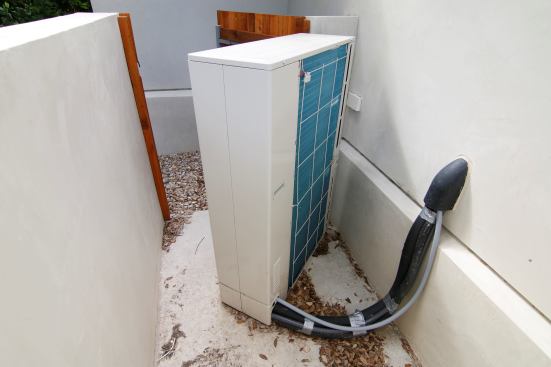 The stucco cladding looks great up against this boot. They are paintable, but I’m always hesitant to paint plastic. Black looks just fine most of the time.