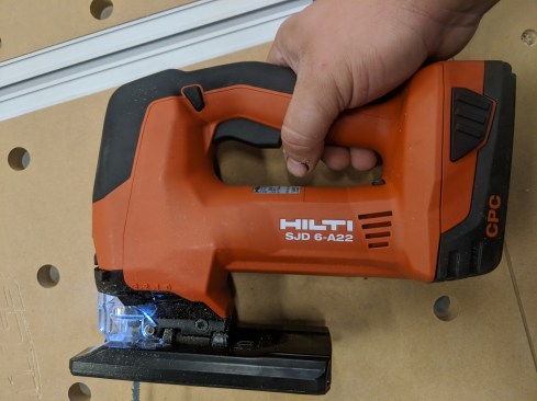 The orbital function was easy to adjust and made quick work of hardwoods and tough cuts.