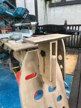 The adjustment bolt for the stock support can also be placed above the rail to hold the support where there isn’t a slot.