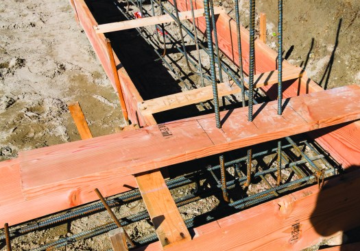 To tie this into the footing, the rebar verts had to be positioned precisely.