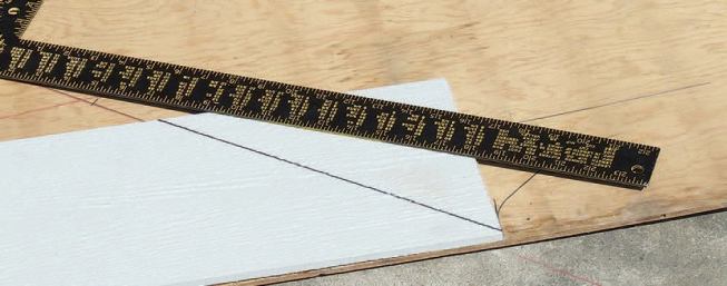 I marked the rake angle at one end.