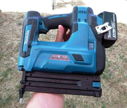 This cordless 18-gauge brad gun (XNB01) drives 5/8” to 2” fasteners. Features include a belt hook, LED light, and tool-less depth adjustment. The gun has an anti dry-fire mechanism and can be set to sequential or bump fire mode. According to Makita it uses a motor-driven piston mechanism to deliver an “air nailer-like” feel. This tool is already available in Europe and Asia—and will be released in the U.S. in 2016. COO: Japan.