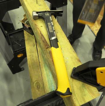 This is one of three new one-piece forged steel hammers. Available in 16-, 20- and 22-ounce sizes they are a less expensive alternative to DeWalt’s two-piece MIG Welded hammers. Features include an oval shaped striking face, side puller, and a checkered face and magnetic nail starter on the 22-ounce model. Price: $22-30. COO: Taiwan.