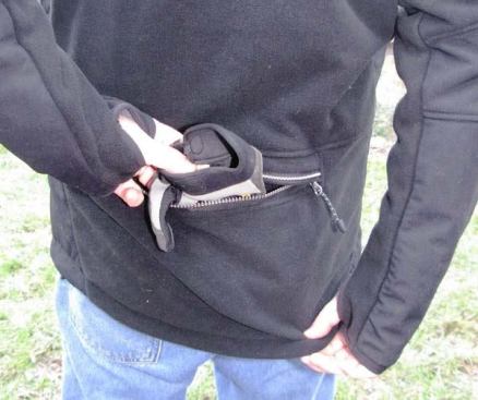 Back Pocket will fit a hat or pair of gloves
