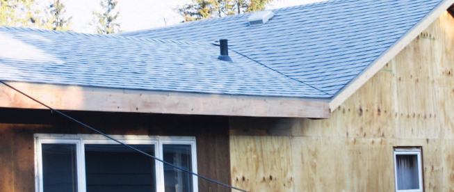 The gable-end rake of the original house was extended to meet the addition overhang, providing improved weather protection and a cleaner appearance.