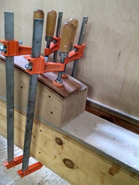 The laminations can be bent around an MDF form and clamped into place ...