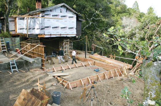 Dealing with some of the typical challenges that crop up on hillside remodels