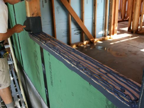 Note, Liquid Flash is fairly sticky and has a tendency pull away from itself. So, it’s important to make sure there’s enough product applied for proper coverage, especially at corners.